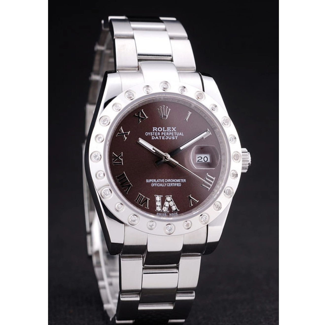 MiroTime 0717 Rolex Datejust Diamond Bezel Brown Dial 7466